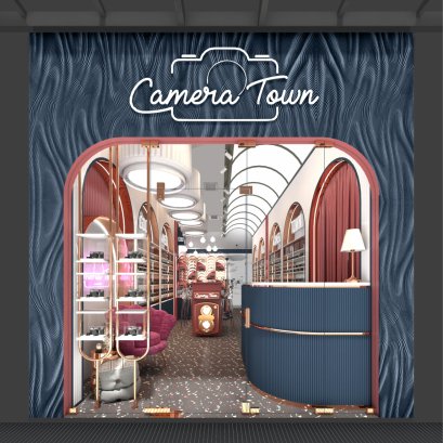 Design, manufacture and installation of stores: Camera Town shop, Siam One mall, Bangkok.